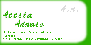 attila adamis business card